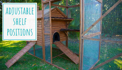 The Meow Manor™ | Cat Enclosure with 2.5M High Outdoor Cat Run